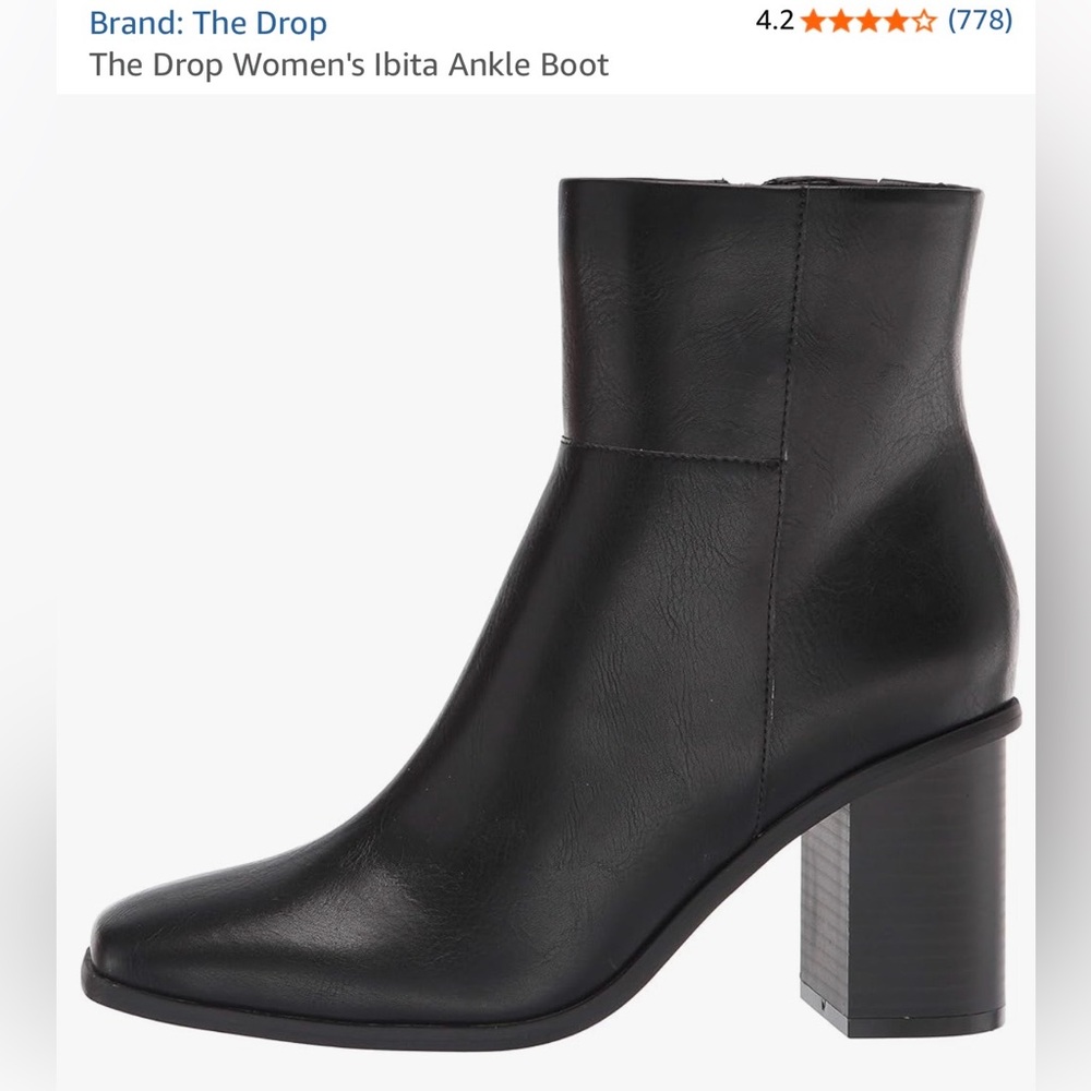 THE DROP, New in Box, Black Womens Ankle Boot, Size 8,  Very nice